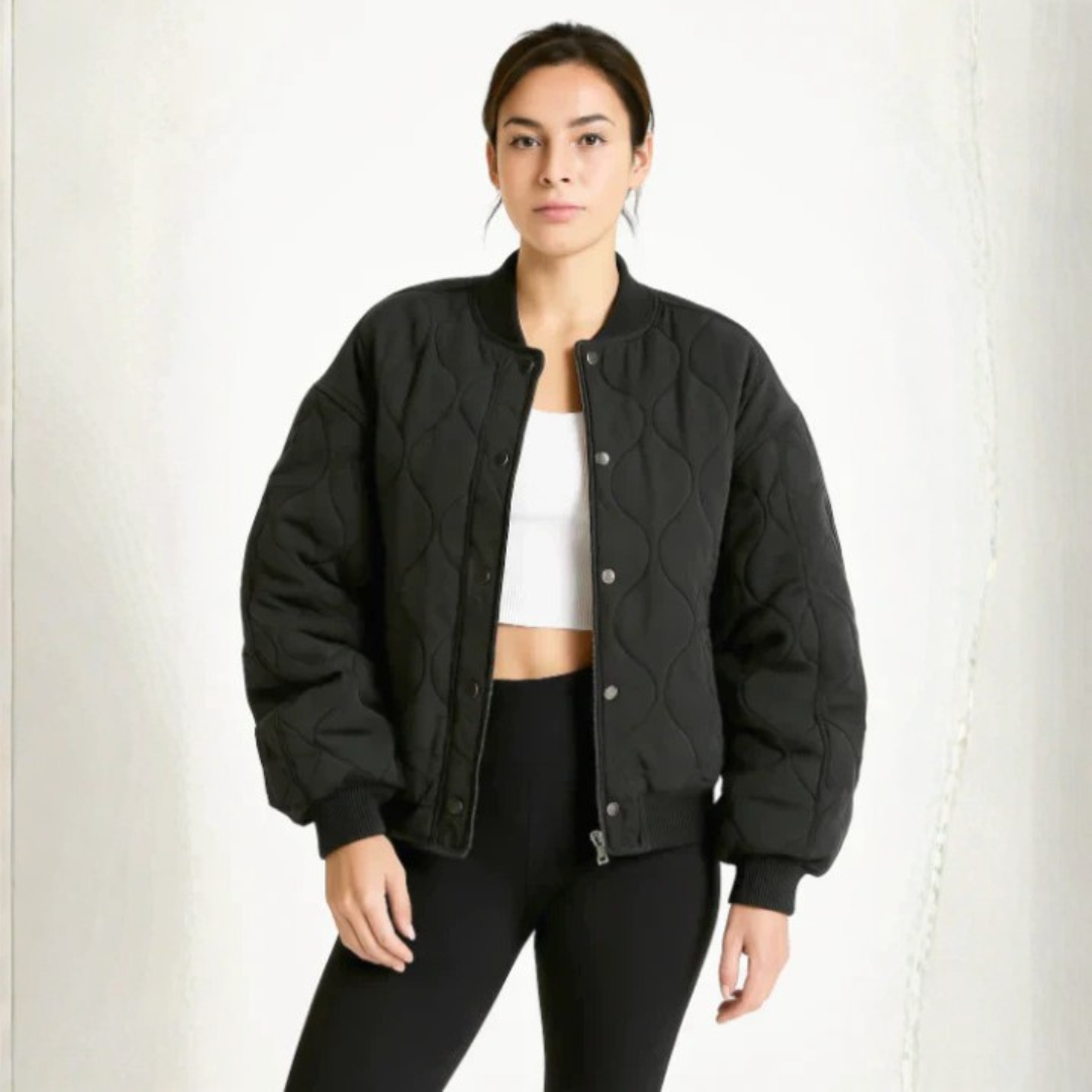 Reese | Women Spring Quilted Zip-Up Bomber Jacket