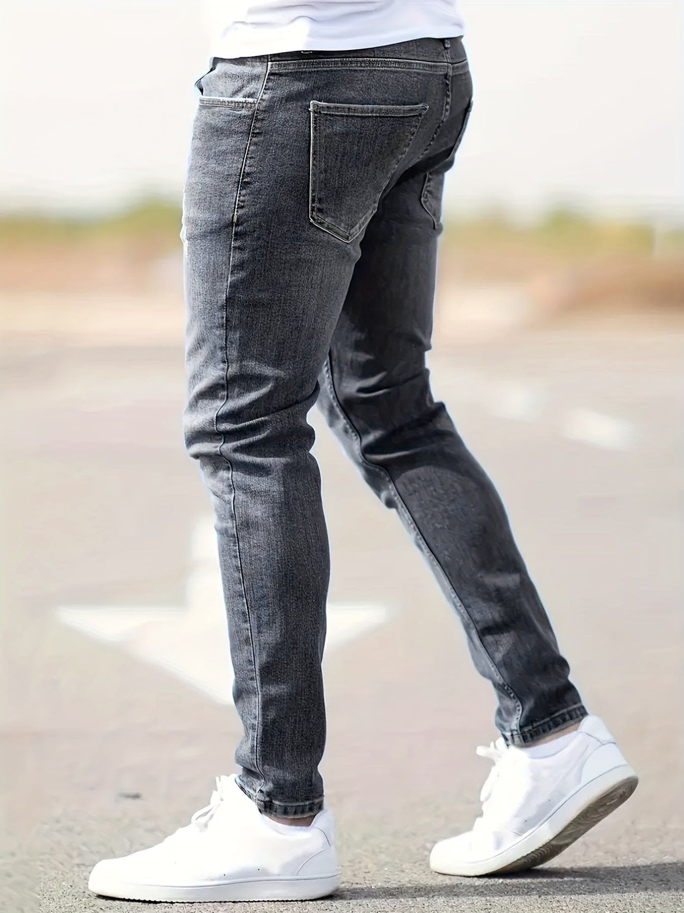 Ábel | Skinny Jeans Férfi Szakadt Slim Fit