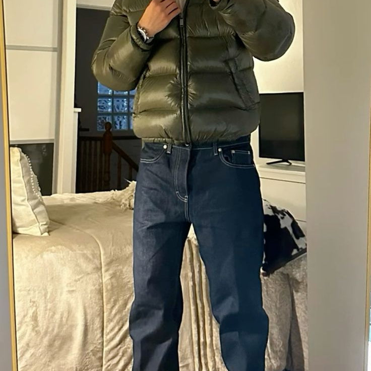 Andri | Daunenjacke Herren Glänzend mit Kapuze Oversized
