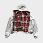 Andri | Wendbarer Oversize Hoodie Herren Kapuze Reissverschluss Karofutter
