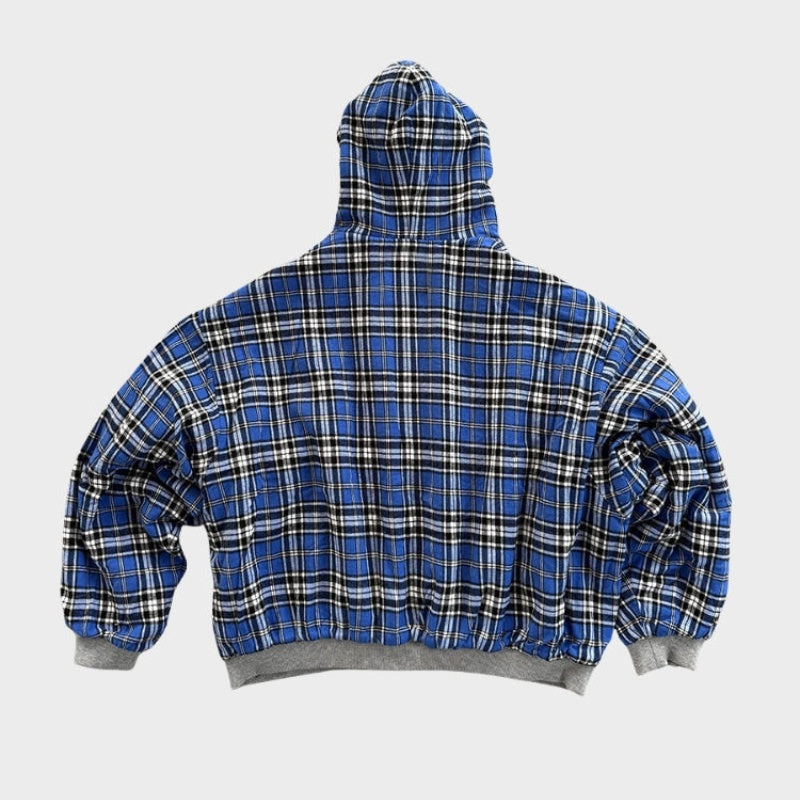Andri | Wendbarer Oversize Hoodie Herren Kapuze Reissverschluss Karofutter