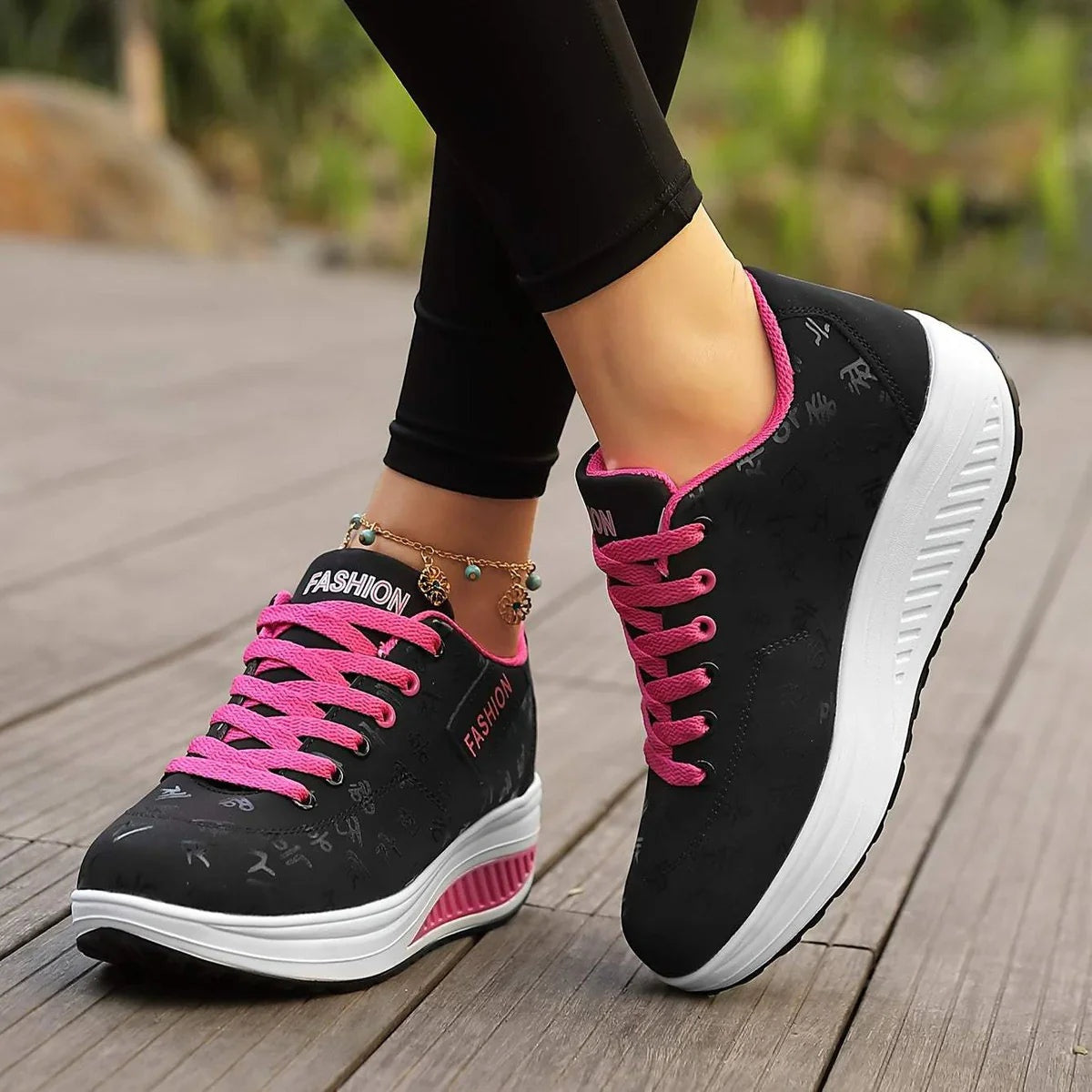 Anita | Sneaker Női Fűzős Mintás Sportos