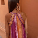 Anna | Alkalmi Maxi Ruha Női Halter Nyakú Tie-Dye