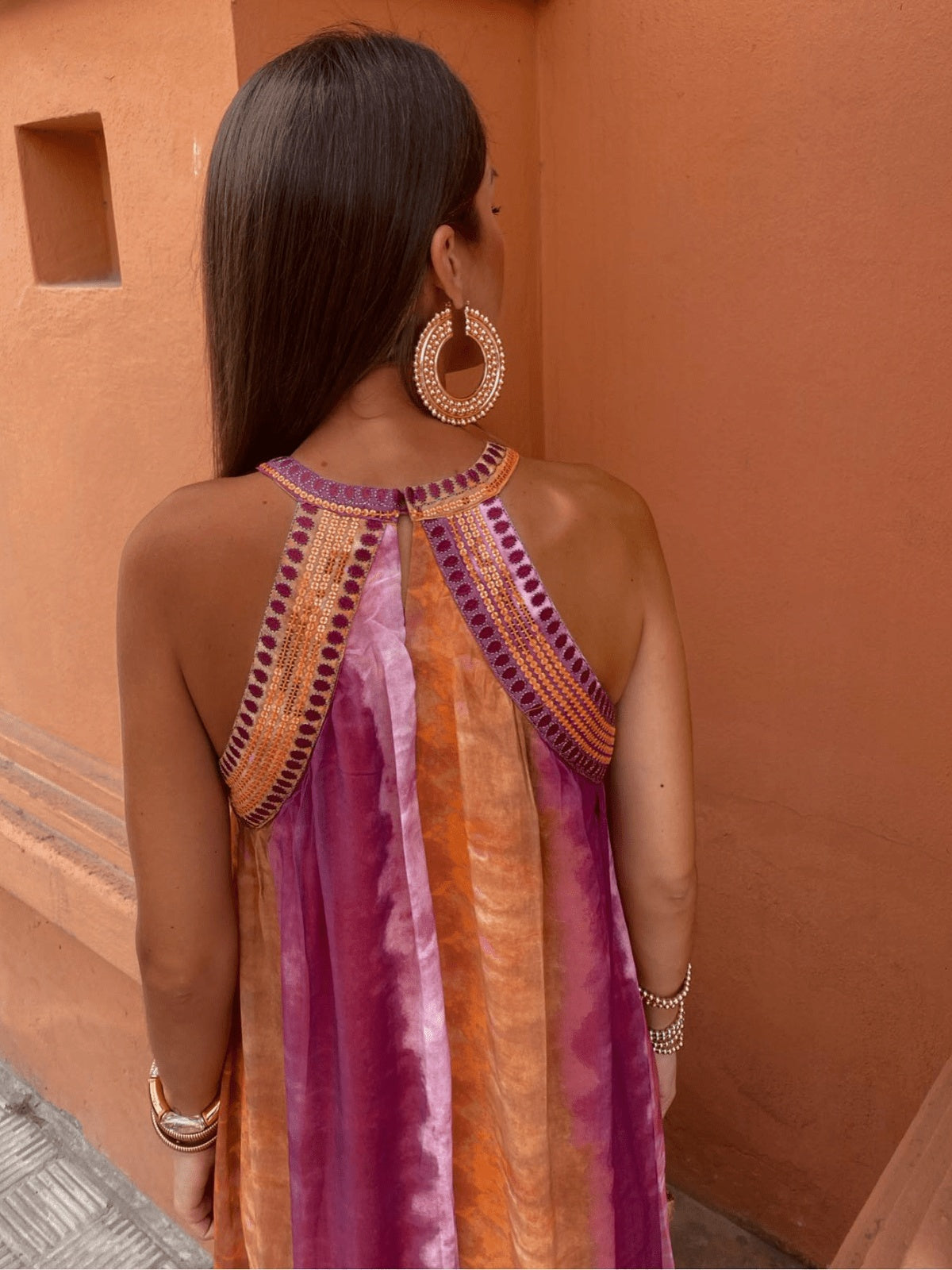 Anna | Alkalmi Maxi Ruha Női Halter Nyakú Tie-Dye