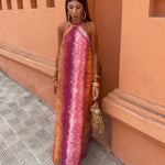 Anna | Alkalmi Maxi Ruha Női Halter Nyakú Tie-Dye