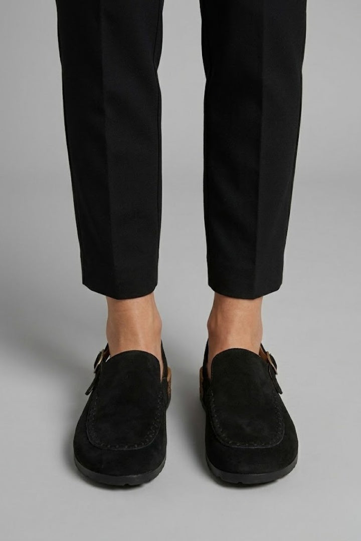 Anna | Loafer Slingback Mokaszin Női Velúr Parafa Talppal