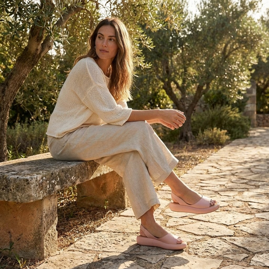 Anna | Szandál Platformos Slingback Női Nyitott Orrú