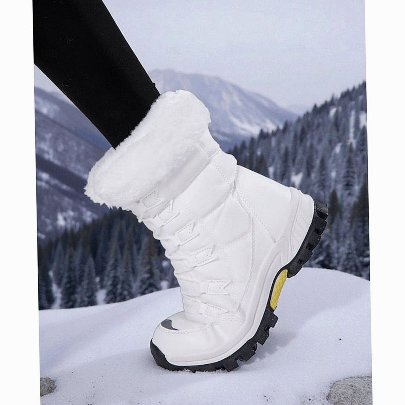 Antonia | Schneestiefel Damen Gefüttert Schnürung Profilsohle