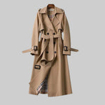 Antonia | Trenchcoat Damen Lang Doppelreihig mit Gürtel