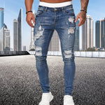 Balázs | Skinny Jeans Férfi Szakadt Slim Fit