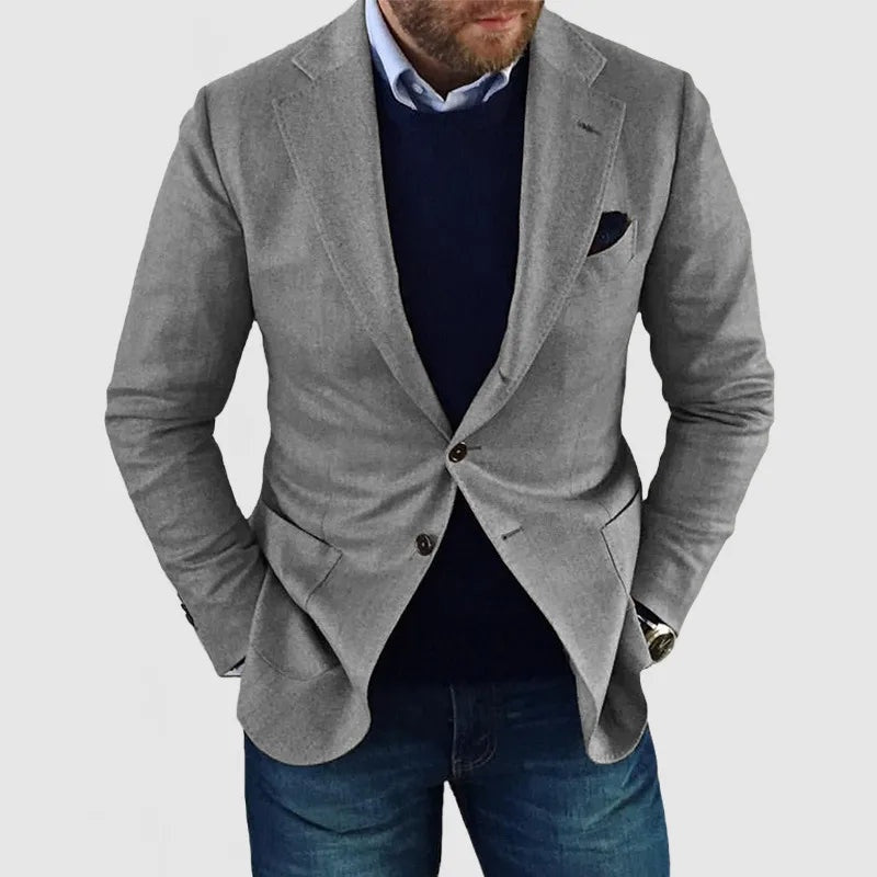 Bálint | Zakó Férfi Két Gombos Slim Fit Blézer