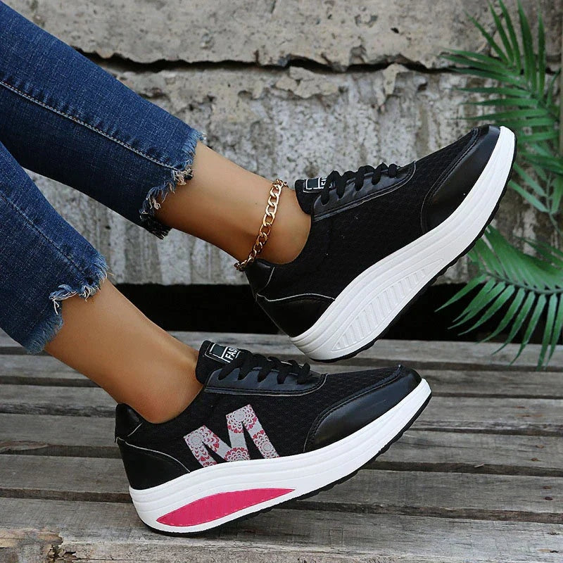 Beatrice | Plateau Sneaker Damen Schnürschuhe Leicht