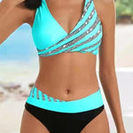 Dóra | Keresztpántos Bikini Szett Női V-nyakú