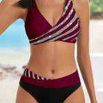 Dóra | Keresztpántos Bikini Szett Női V-nyakú