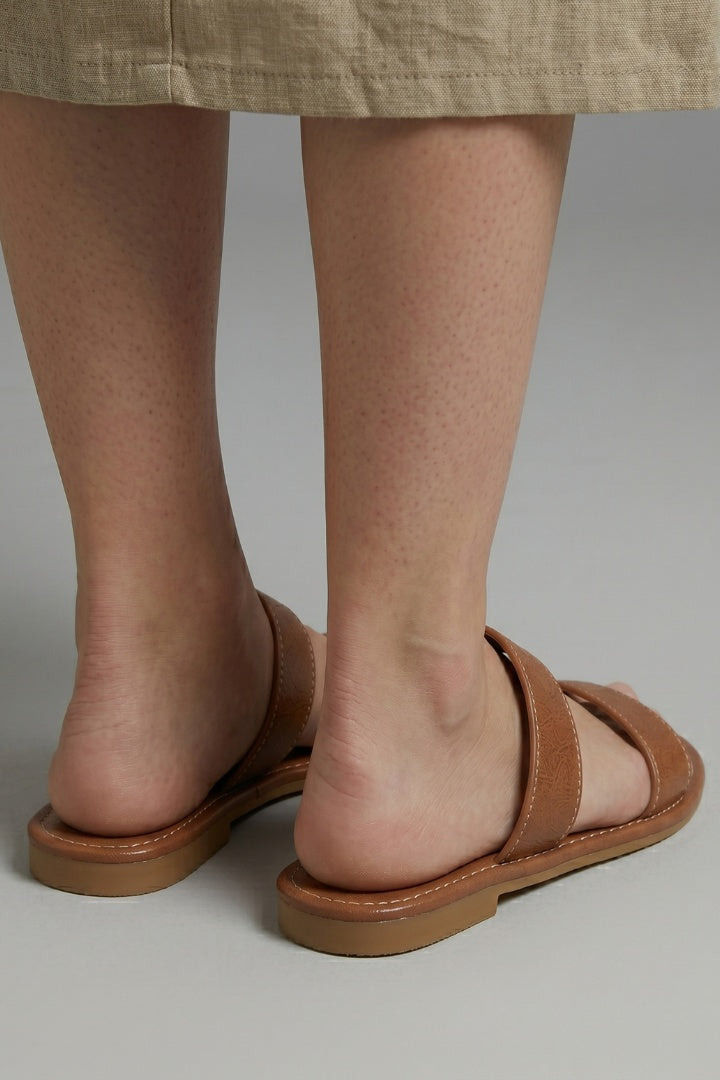 Bernadett | Szandál Lapos Női Dupla Pántos Slip-On