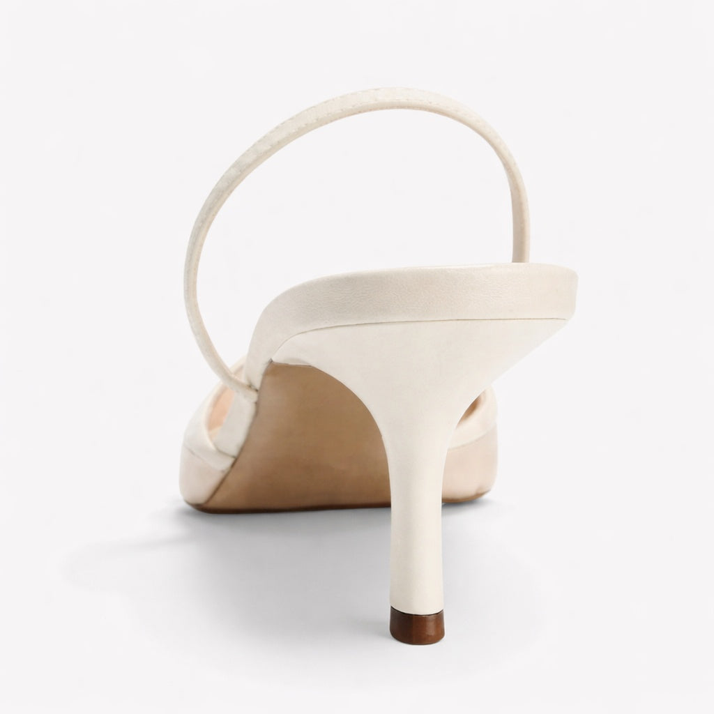 Boglárka | Kitten Heels Slingback Cipő Női Hímzett Csipkés