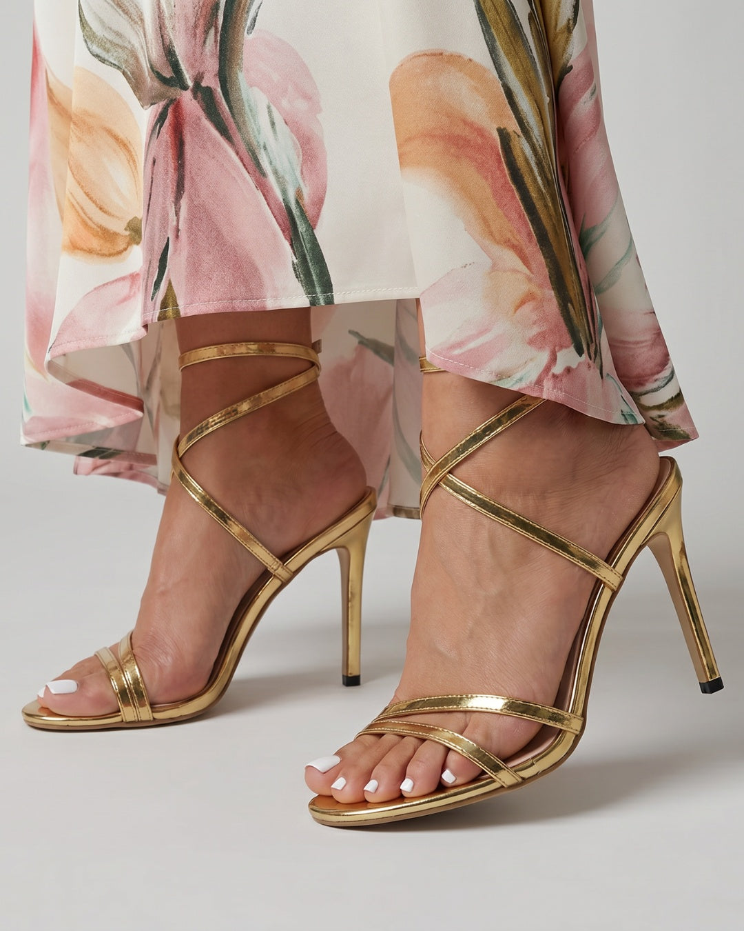 Boglárka | Szandál Magassarkú Női Pántos Stiletto