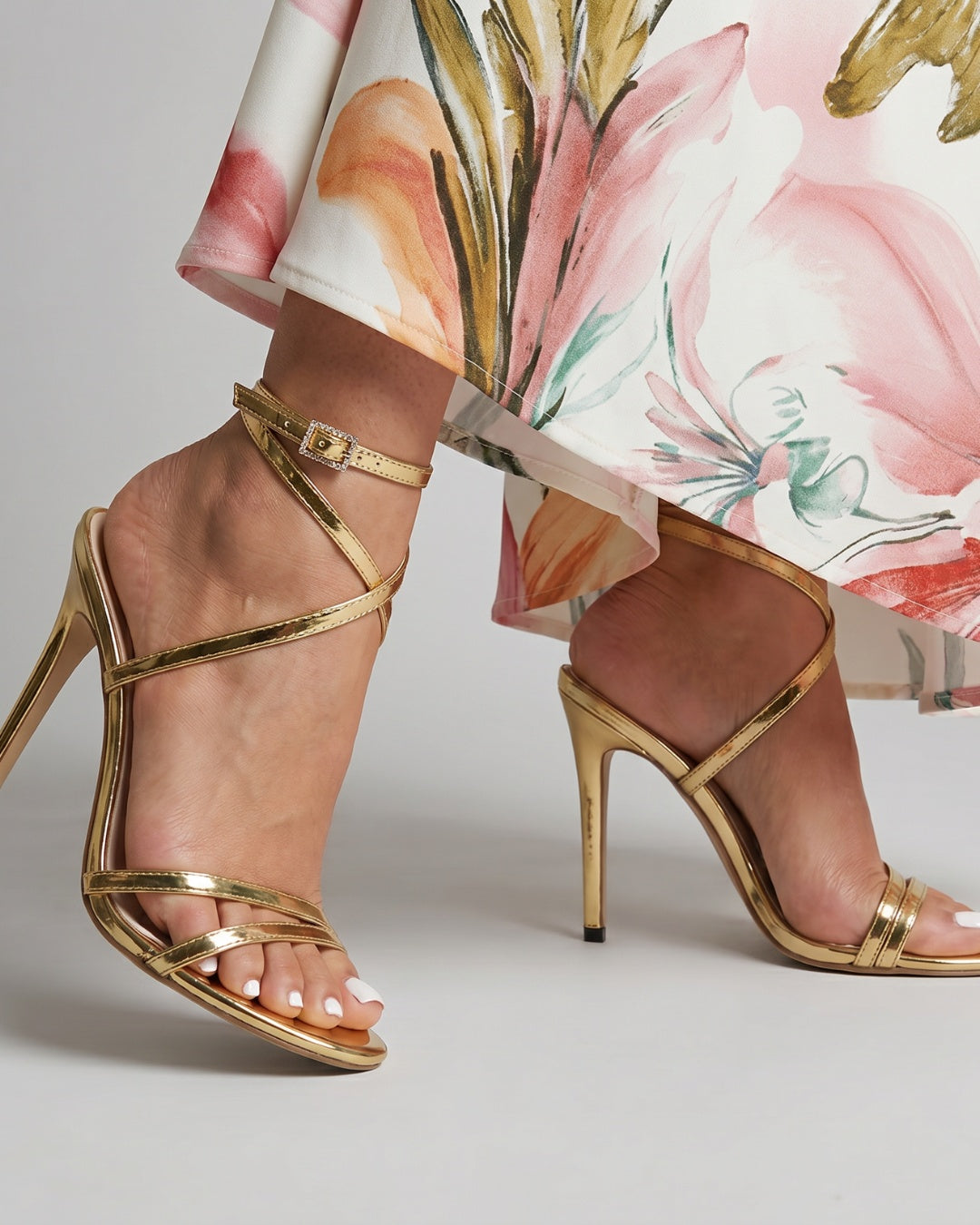 Boglárka | Szandál Magassarkú Női Pántos Stiletto