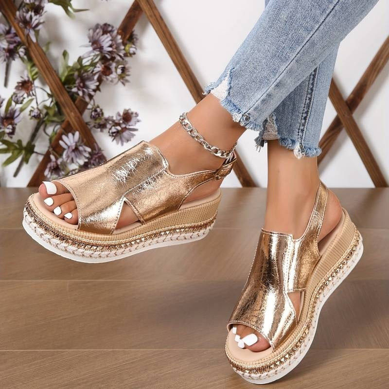 Borbála | Platform Szandál Női Espadrilles Cipzáras