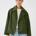 Clara | Wolljacke Kurz Damen Zweireihig Oversized