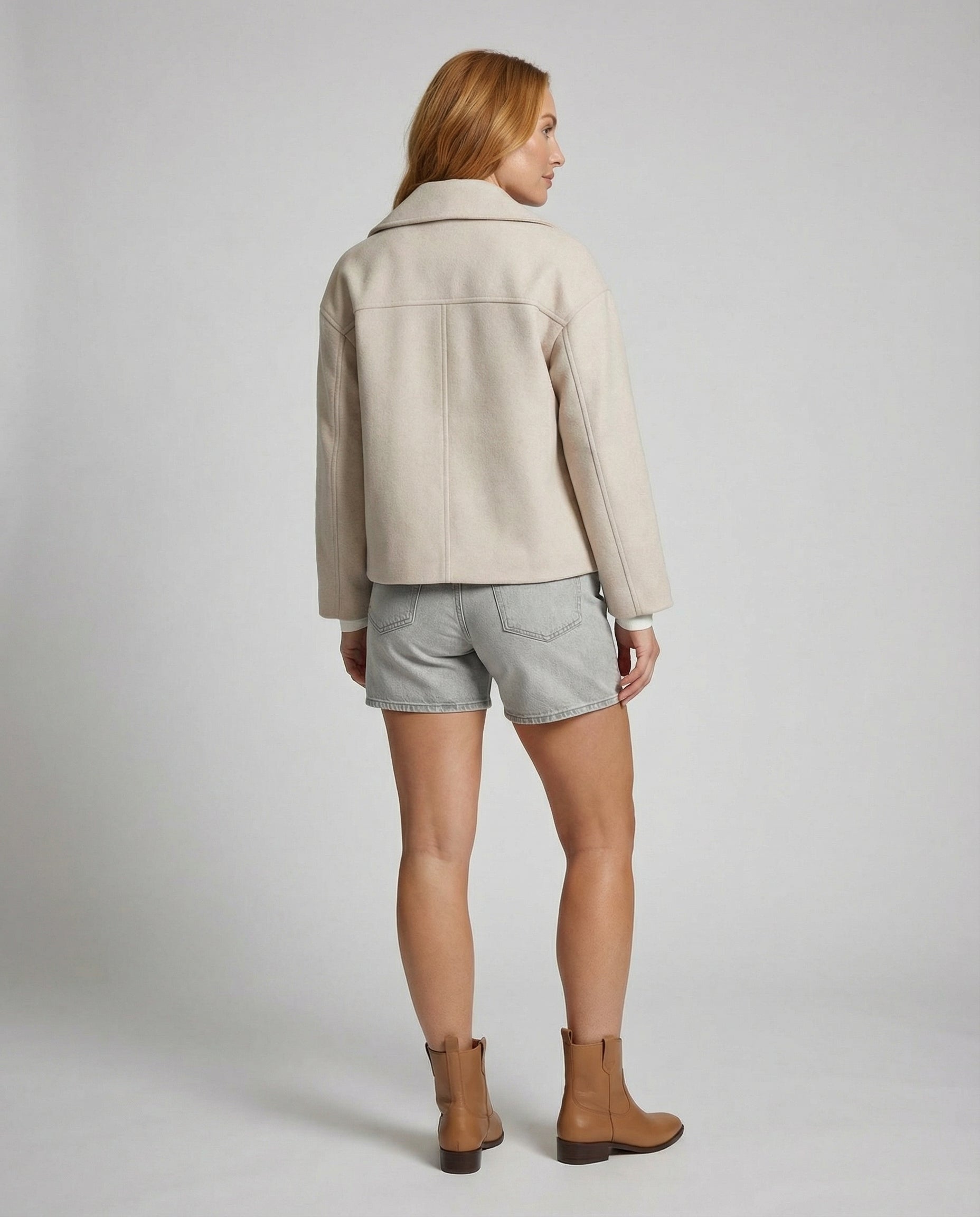 Clara | Wolljacke Kurz Damen Zweireihig Oversized
