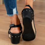 Anikó | Szandál Wedge Női Velúr Nyitott Orrú