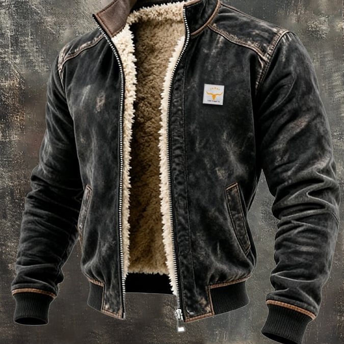 Curdin | Fleecejacke Herren mit Sherpa-Futter Jacke Herren Gefüttert