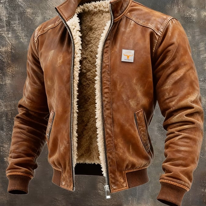 Curdin | Fleecejacke Herren mit Sherpa-Futter Jacke Herren Gefüttert