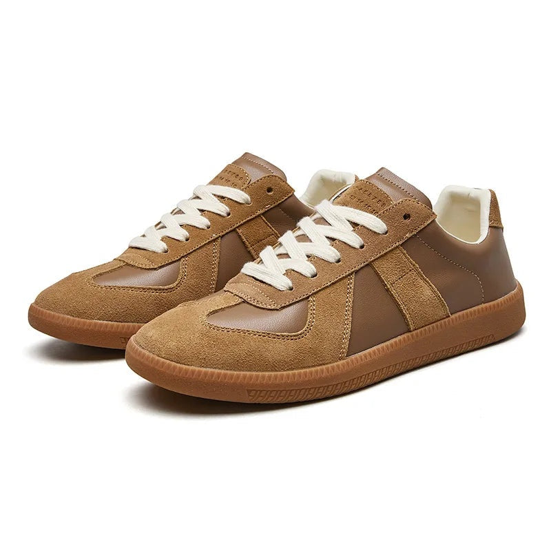 Curdin | Sneaker Herren Leder Wildleder Low-Top Schnürschuh