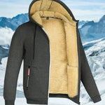 Dominik | Fleecejacke Herren mit Kapuze Warm Gefüttert Reissverschluss