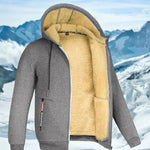 Dominik | Fleecejacke Herren mit Kapuze Warm Gefüttert Reissverschluss