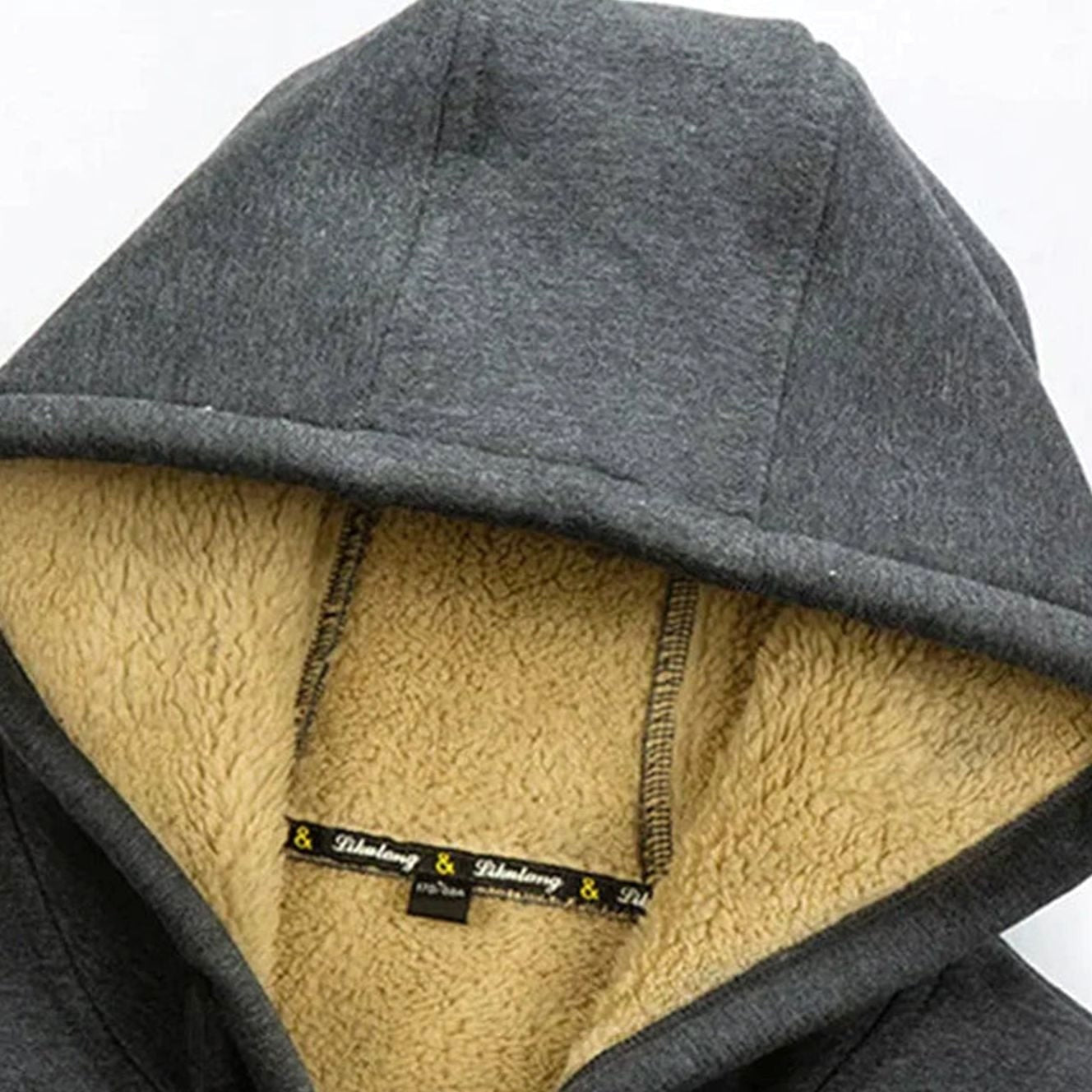 Dominik | Fleecejacke Herren mit Kapuze Warm Gefüttert Reissverschluss