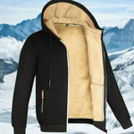 Dominik | Fleecejacke Herren mit Kapuze Warm Gefüttert Reissverschluss