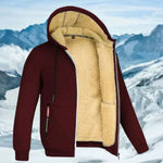 Dominik | Fleecejacke Herren mit Kapuze Warm Gefüttert Reissverschluss