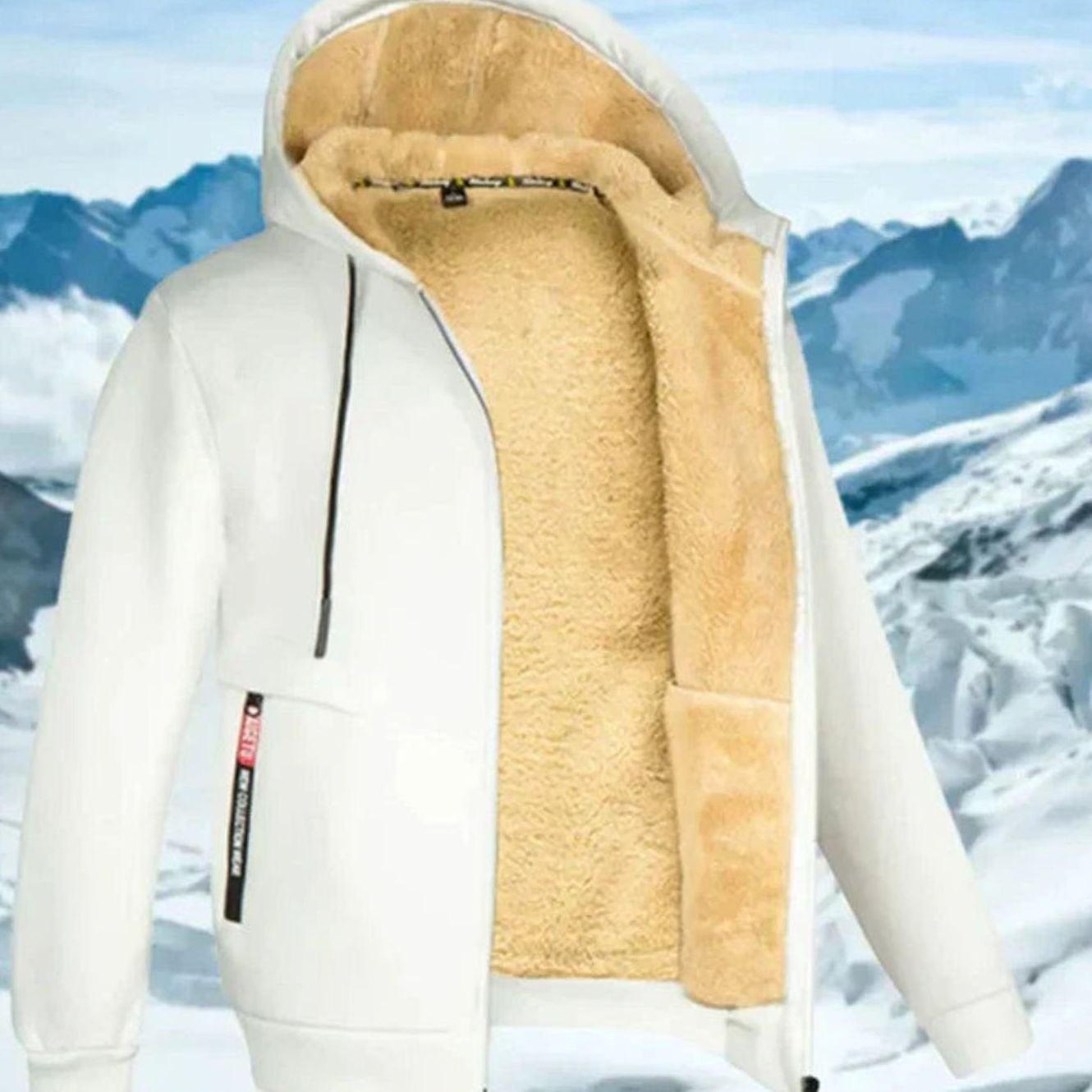 Dominik | Fleecejacke Herren mit Kapuze Warm Gefüttert Reissverschluss