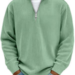 Dominik | Pullover Herren Half-Zip Strukturstrick Langarm