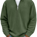 Dominik | Pullover Herren Half-Zip Strukturstrick Langarm