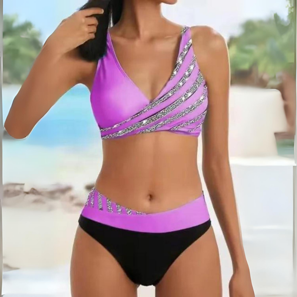 Dóra | Bikini Női Kétrészes Színblokkolt