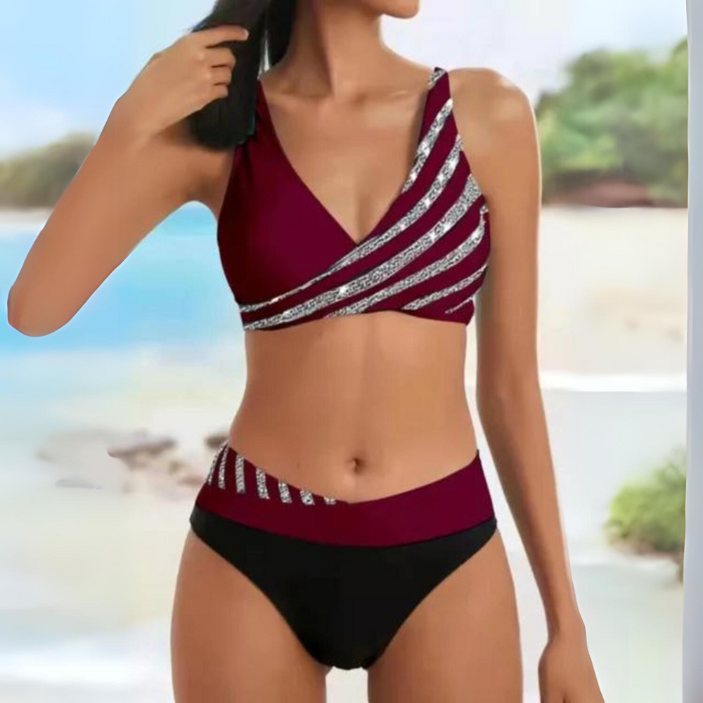 Dóra | Bikini Női Kétrészes Színblokkolt