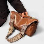 Dóra | Crossbody Táska Női Bőr Szőtt Pánttal