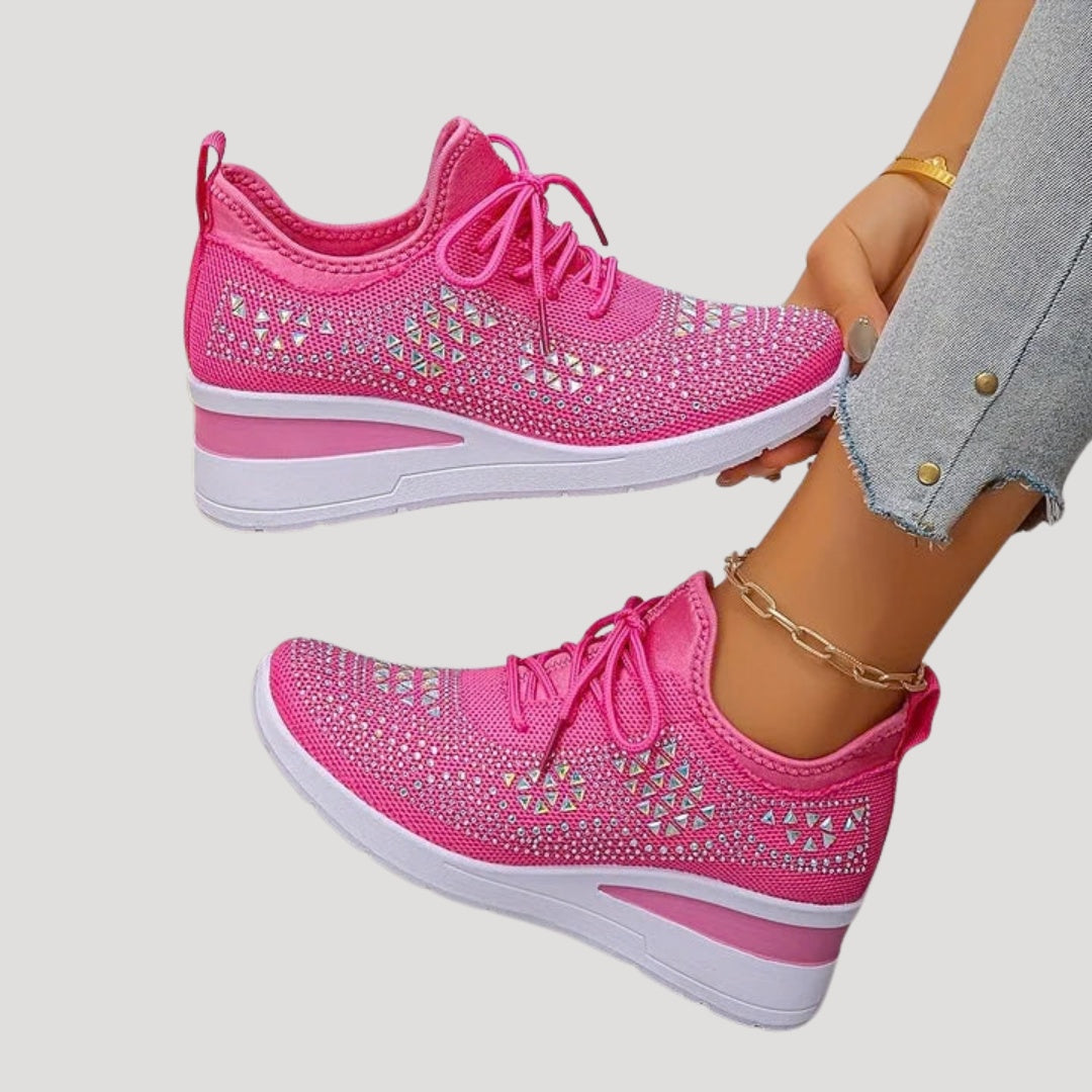 Dóra | Női Platform Sneaker Strasszos Sportcipő