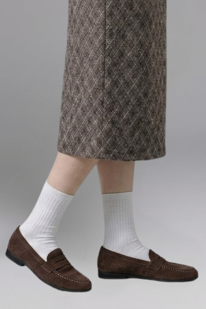Dóra | Penny Loafer Mokaszin Női Velúr Lapos