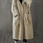 Dorottya | Trench Coat Hosszú Női Kapucnis Átmeneti Kabát