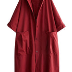 Dorottya | Trench Coat Hosszú Női Kapucnis Átmeneti Kabát
