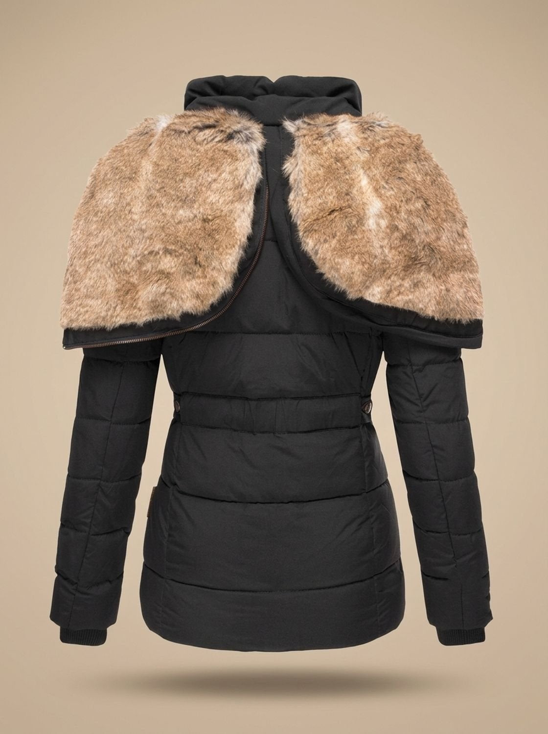 Elena | Daunenjacke Damen mit Kunstfell-Kapuze Gesteppt