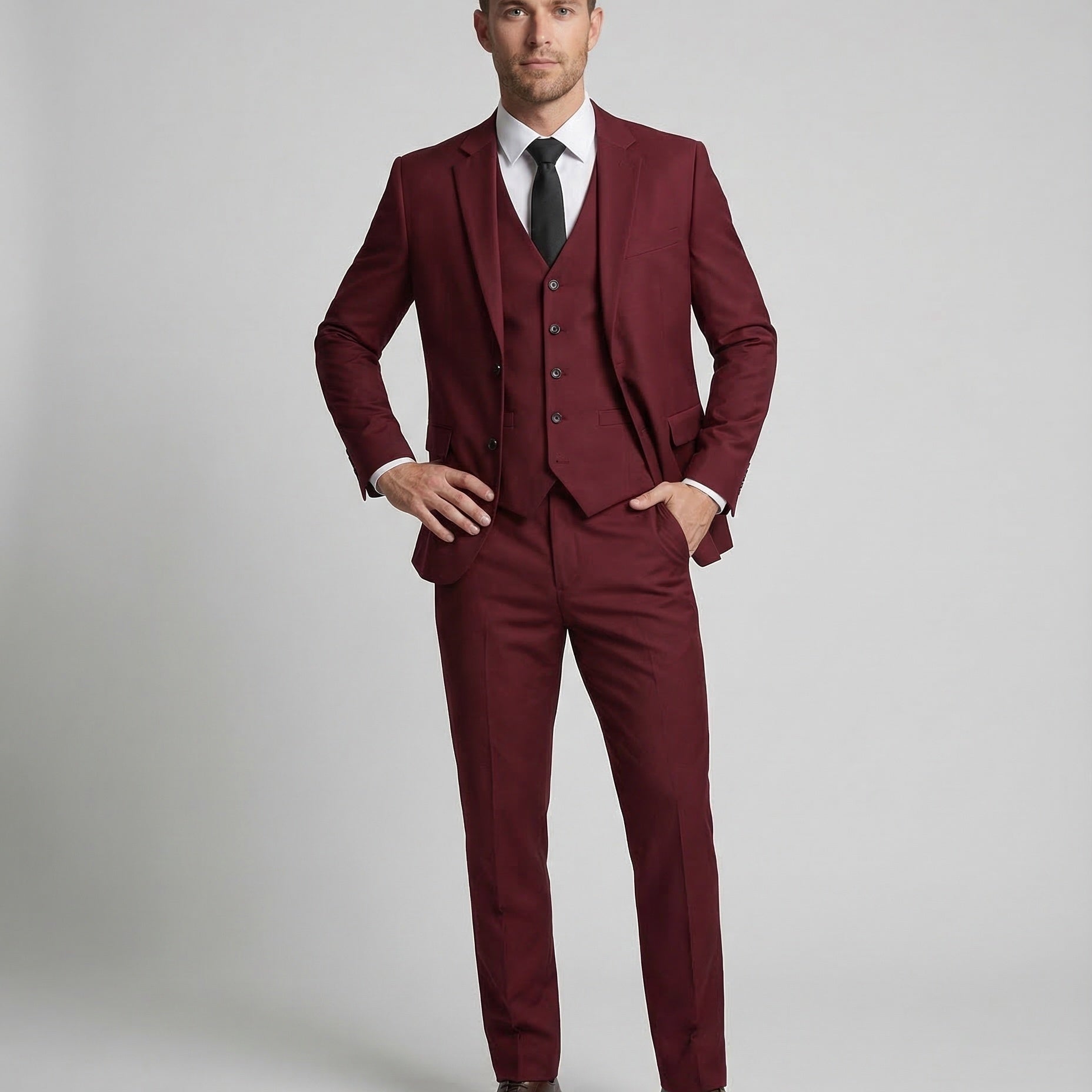 Elias | Anzug Slim Fit Herren Dreiteiler mit Weste