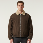 Elias | Bomberjacke Herren Sherpa-Kragen Gefüttert