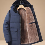 Elias | Daunenjacke Herren mit Kapuze Fleece-Futter Wasserabweisend
