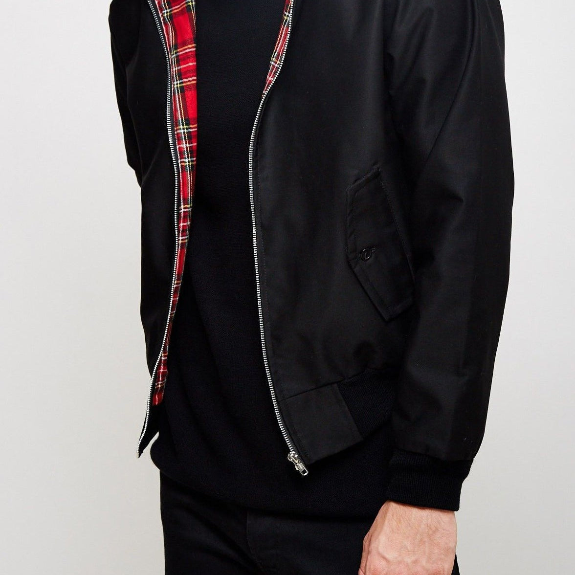 Elias | Harrington Jacke Herren Kariertes Innenfutter