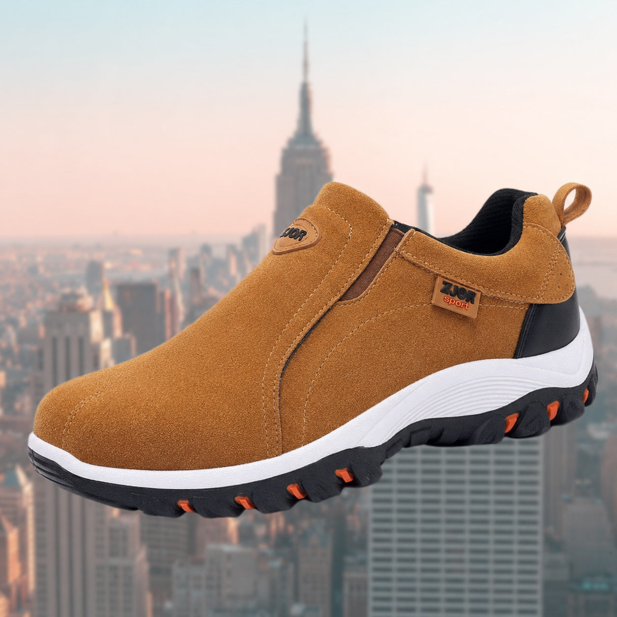 Elias | Loafer Herren Slip-on Wildleder Penny Loafer Profilsohle